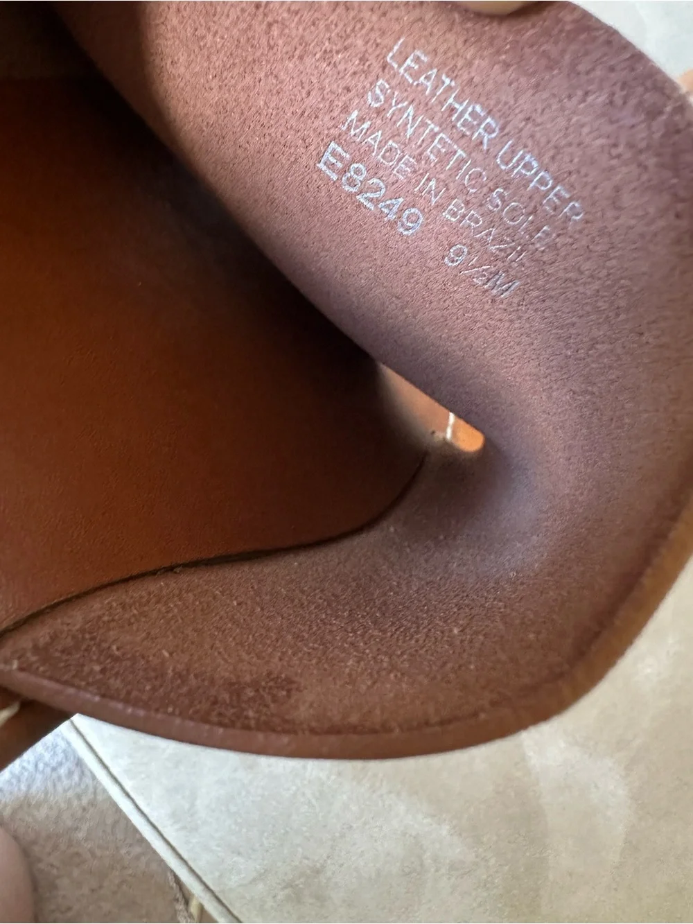 Madewell Women’s Brown Leather Slide Sandals